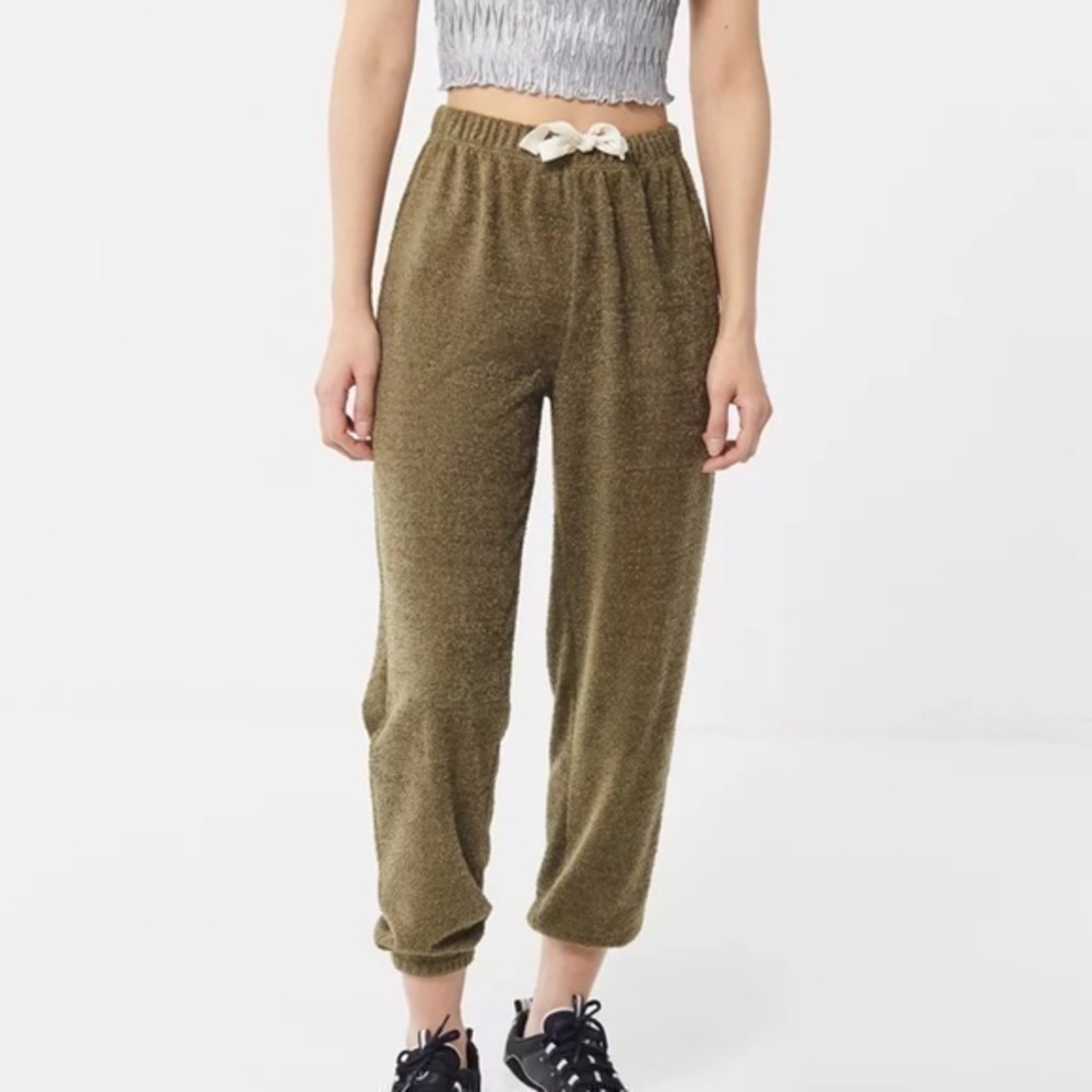Urban Outfitters Out From Under khaki green small fleece joggers sweatpants